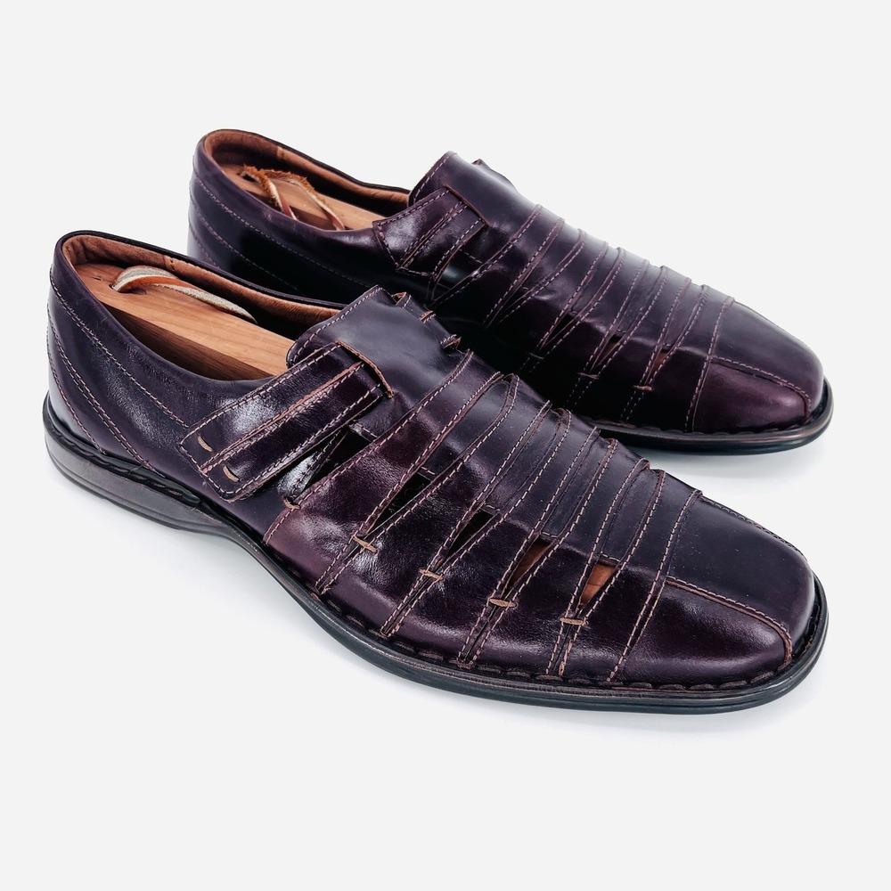 Josef Seibel Men's 43 (US 9.5-10) Steven Brown Leather Fisherman-Style Sandals